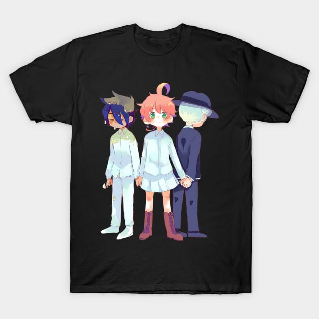 Cute Trio The Promised Neverland T-Shirt by TaivalkonAriel